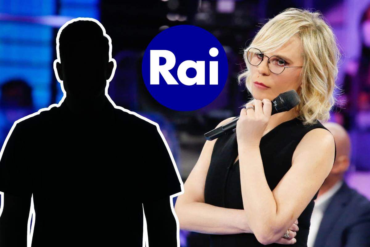 maria de filippi sagoma nera uomo logo rai 
